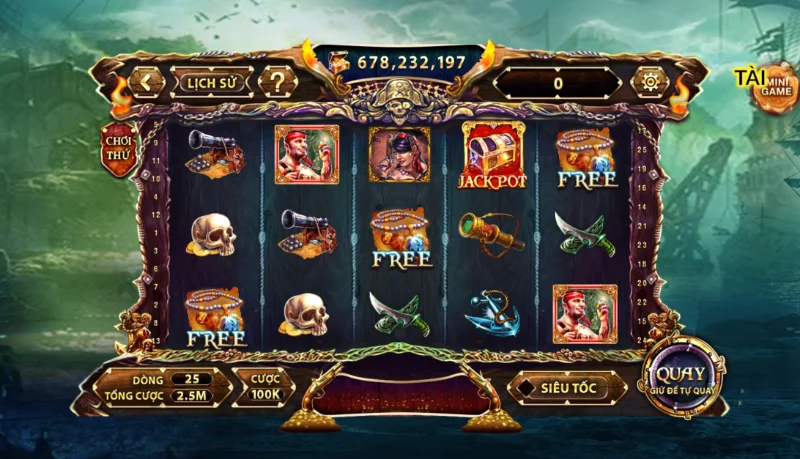 Cuộc phiêu lưu cướp biển Slot game Pirate King đầy kịch tính